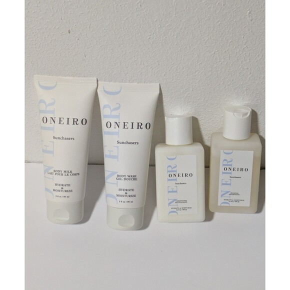 Vegan Oneiro Sunchasers Travel Set Body Milk, Body Wash & Shampoo + Conditioner - Picture 2 of 4